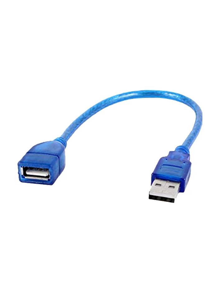 کابل افزایش طول USB –کوتاه، مقاوم، رنگ آبی شفاف 