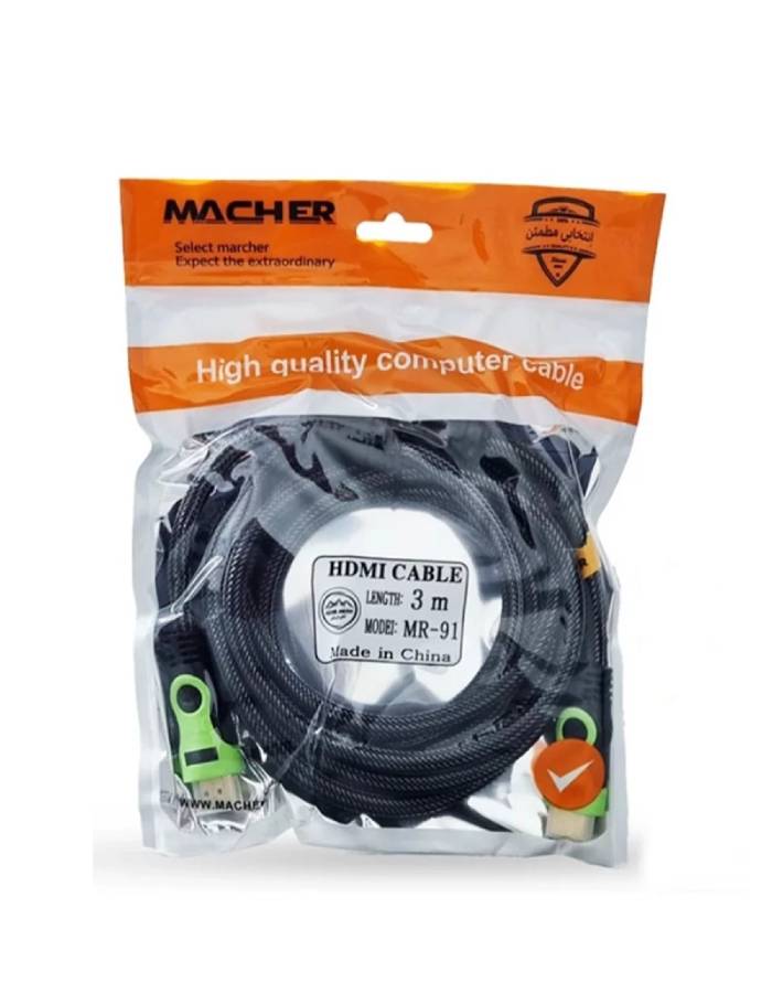کابل HDMI مچر 3 متری مدل MR91 - مناسب تلویزیون، مانیتور و کنسول بازی