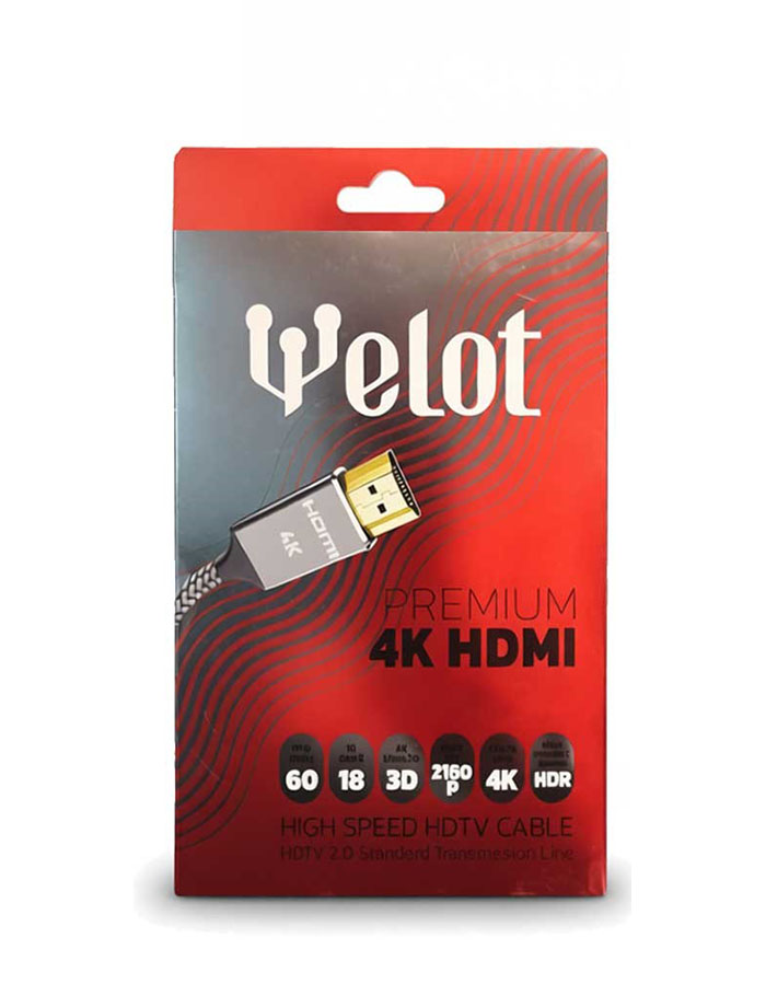 کابل HDMI برند Welot با کیفیت عالی 4K به طول 3 متر